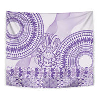 Purple Niue Language Week Tapestry The Rock Coconut Crab - Siapo Pattern