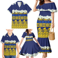 Tokelau Language Week Family Matching Mermaid Dress and Hawaiian Shirt Tokelauan Tuluma With Gardenia Thunbergia LT14 - Polynesian Pride