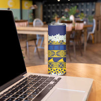 Tokelau Language Week Skinny Tumbler Tokelauan Tuluma With Gardenia Thunbergia LT14 - Polynesian Pride