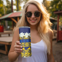 Tokelau Language Week Skinny Tumbler Tokelauan Tuluma With Gardenia Thunbergia LT14 - Polynesian Pride