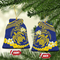 Te Vaiaho o te Gagana Tokelau Ceramic Ornament Polynesian Turtle - Malo Ni! LT14 Bell Flake Blue - Polynesian Pride