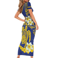Te Vaiaho o te Gagana Tokelau Family Matching Short Sleeve Bodycon Dress and Hawaiian Shirt Polynesian Turtle - Malo Ni! LT14 - Polynesian Pride