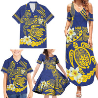 Te Vaiaho o te Gagana Tokelau Family Matching Summer Maxi Dress and Hawaiian Shirt Polynesian Turtle - Malo Ni! LT14 - Polynesian Pride