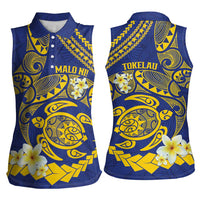 Te Vaiaho o te Gagana Tokelau Women Sleeveless Polo Shirt Polynesian Turtle - Malo Ni! LT14 - Polynesian Pride