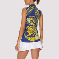 Te Vaiaho o te Gagana Tokelau Women Sleeveless Polo Shirt Polynesian Turtle - Malo Ni! LT14 - Polynesian Pride