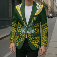 Custom Avaiki Cook Islands Rugby Blazer Kuki Airani Tatau Green LT14 - Polynesian Pride