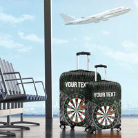 Personalised New Zealand Darts Luggage Cover Dartboard Maori Fern Puhoro Art