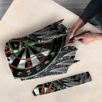 Personalised New Zealand Darts Umbrella Dartboard Maori Fern Puhoro Art - Polynesian Pride