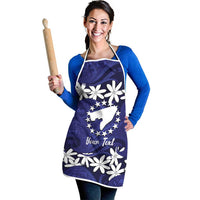 Personalised Cook Islands Pukapuka Apron Tiare Maori Polynesian Waves Tattoo