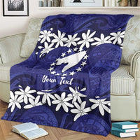 Personalised Cook Islands Pukapuka Blanket Tiare Maori Polynesian Waves Tattoo