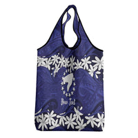 Personalised Cook Islands Pukapuka Grocery Bag Tiare Maori Polynesian Waves Tattoo