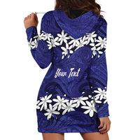 Personalised Cook Islands Pukapuka Hoodie Dress Tiare Maori Polynesian Waves Tattoo