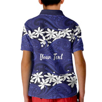 Personalised Cook Islands Pukapuka Kid Polo Shirt Tiare Maori Polynesian Waves Tattoo