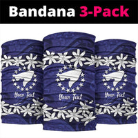 Personalised Cook Islands Pukapuka Neck Gaiter Tiare Maori Polynesian Waves Tattoo
