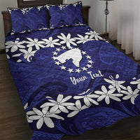 Personalised Cook Islands Pukapuka Quilt Bed Set Tiare Maori Polynesian Waves Tattoo