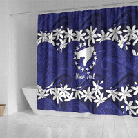 Personalised Cook Islands Pukapuka Shower Curtain Tiare Maori Polynesian Waves Tattoo
