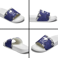 Personalised Cook Islands Pukapuka Slide Sandals Tiare Maori Polynesian Waves Tattoo