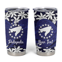 Personalised Cook Islands Pukapuka Tumbler Cup Tiare Maori Polynesian Waves Tattoo