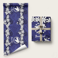 Personalised Cook Islands Pukapuka Wrapping Paper Tiare Maori Polynesian Waves Tattoo