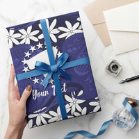 Personalised Cook Islands Pukapuka Wrapping Paper Tiare Maori Polynesian Waves Tattoo