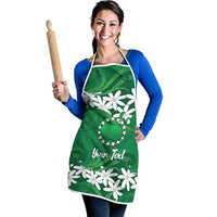 Personalised Cook Islands Rarotonga Apron Tiare Maori Polynesian Waves Tattoo