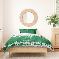 Personalised Cook Islands Rarotonga Bedding Set Tiare Maori Polynesian Waves Tattoo