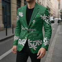 Personalised Cook Islands Rarotonga Blazer Tiare Maori Polynesian Waves Tattoo
