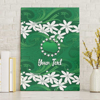 Personalised Cook Islands Rarotonga Canvas Wall Art Tiare Maori Polynesian Waves Tattoo
