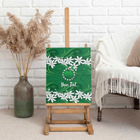 Personalised Cook Islands Rarotonga Canvas Wall Art Tiare Maori Polynesian Waves Tattoo