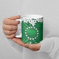 Personalised Cook Islands Rarotonga Ceramic Mug Tiare Maori Polynesian Waves Tattoo