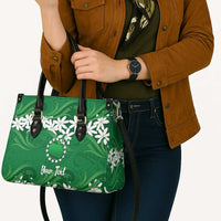 Personalised Cook Islands Rarotonga Leather Bag Tiare Maori Polynesian Waves Tattoo