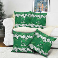 Personalised Cook Islands Rarotonga Pillow Cover Tiare Maori Polynesian Waves Tattoo