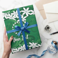 Personalised Cook Islands Rarotonga Wrapping Paper Tiare Maori Polynesian Waves Tattoo