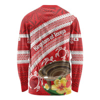 Kingdom Of Tonga Emancipation Day Long Sleeve Shirt Tongan Ngatu With Kumete Red