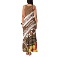 Kingdom Of Tonga Emancipation Day Family Matching Tank Maxi Dress and Hawaiian Shirt Tongan Ngatu With Kumete Brown LT14 - Polynesian Pride