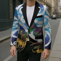 Kekeru New Zealand Matariki Blazer Kukupa Kowhai Maori New Year Blue Version
