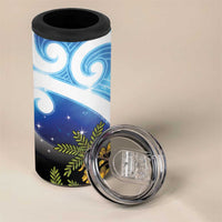 Kekeru New Zealand Matariki 4 in 1 Can Cooler Tumbler Kukupa Kowhai Maori New Year Blue Version LT14 - Polynesian Pride