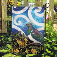 Kekeru New Zealand Matariki Garden Flag Kukupa Kowhai Maori New Year Blue Version