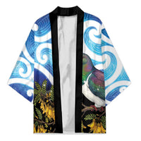 Kekeru New Zealand Matariki Kimono Kukupa Kowhai Maori New Year Blue Version