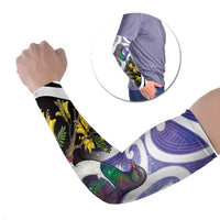 Kekeru New Zealand Matariki Arm Sleeves Kukupa Kowhai Maori New Year Purple Version