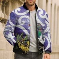 Kekeru New Zealand Matariki Bomber Puffer Jacket Kukupa Kowhai Maori New Year Purple Version