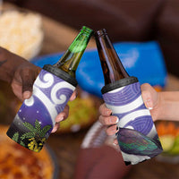 Kekeru New Zealand Matariki 4 in 1 Can Cooler Tumbler Kukupa Kowhai Maori New Year Purple Version LT14 - Polynesian Pride