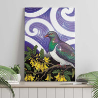 Kekeru New Zealand Matariki Canvas Wall Art Kukupa Kowhai Maori New Year Purple Version