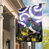 Kekeru New Zealand Matariki Garden Flag Kukupa Kowhai Maori New Year Purple Version
