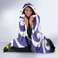 Kekeru New Zealand Matariki Hooded Blanket Kukupa Kowhai Maori New Year Purple Version