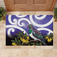Kekeru New Zealand Matariki Rubber Doormat Kukupa Kowhai Maori New Year Purple Version