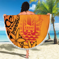 French Polynesia Manta Ray Tattoo Beach Blanket Tahiti Hahalua Tiare Maori Gradient Style