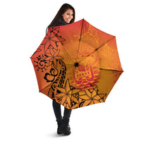 French Polynesia Manta Ray Tattoo Umbrella Tahiti Hahalua Tiare Maori Gradient Style