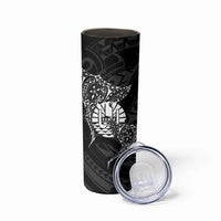 French Polynesia Manta Ray Tattoo Skinny Tumbler Tahiti Hahalua Turtle Shark Black Color