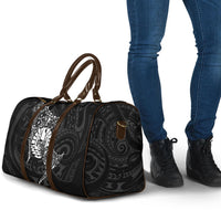 French Polynesia Manta Ray Tattoo Travel Bag Tahiti Hahalua Turtle Shark Black Color
